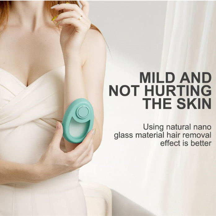 CJEER Nano-Glass Crystal Hair Removal Tool – Painless, Eco-Friendly & Reusable Body Hair Eraser with Metal Finger Ring