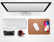 Wooden Wireless Charger – 15W Qi Fast Charging Pad, USB-C, Case-Friendly (Walnut/Bamboo)