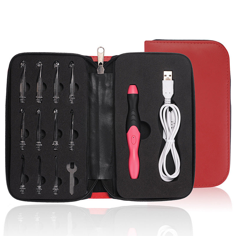 Rechargeable Light Crochet Hook with Interchangeable Head – Knitting and Crochet Tool Set