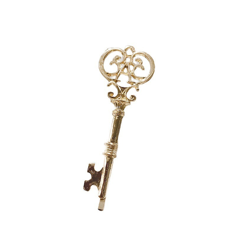 Shell Scissors Bowknot Press Clip Metal Alloy Hairpin