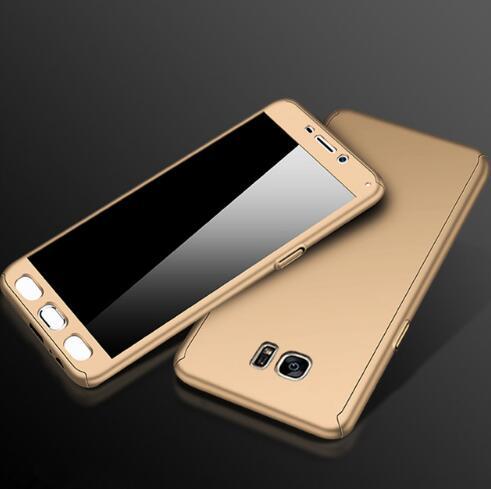 360° Full Protective Case Cover with Tempered Glass for Galaxy J Series (J2, J3, J5, J7, Prime & Pro Models)