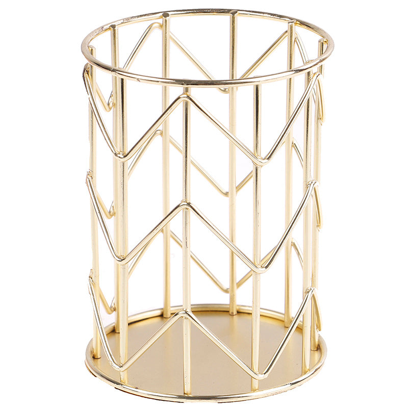Home Metal Iron Pen Holder Plating Storage