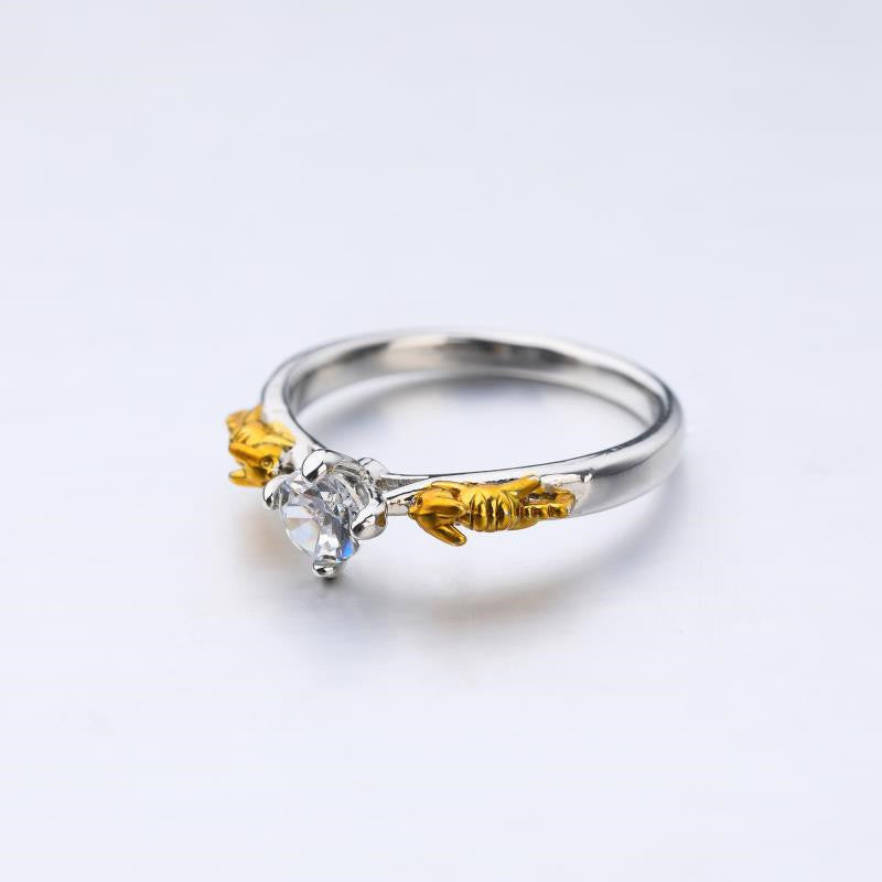 Crystal Crown Copper Ring Unisex Cosplay Jewelry Accessory
