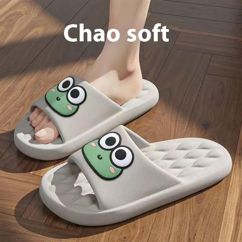 Womens Summer Platform Sandals Rhombus Frog Pattern Rubber