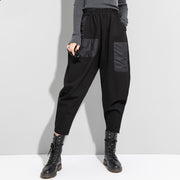 Women’s Loose Cropped Pants – Spring European Casual, High-Waist with Pockets