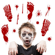Halloween Blood Fingermark Stickers – Scary Horror Wall and Window Decorations