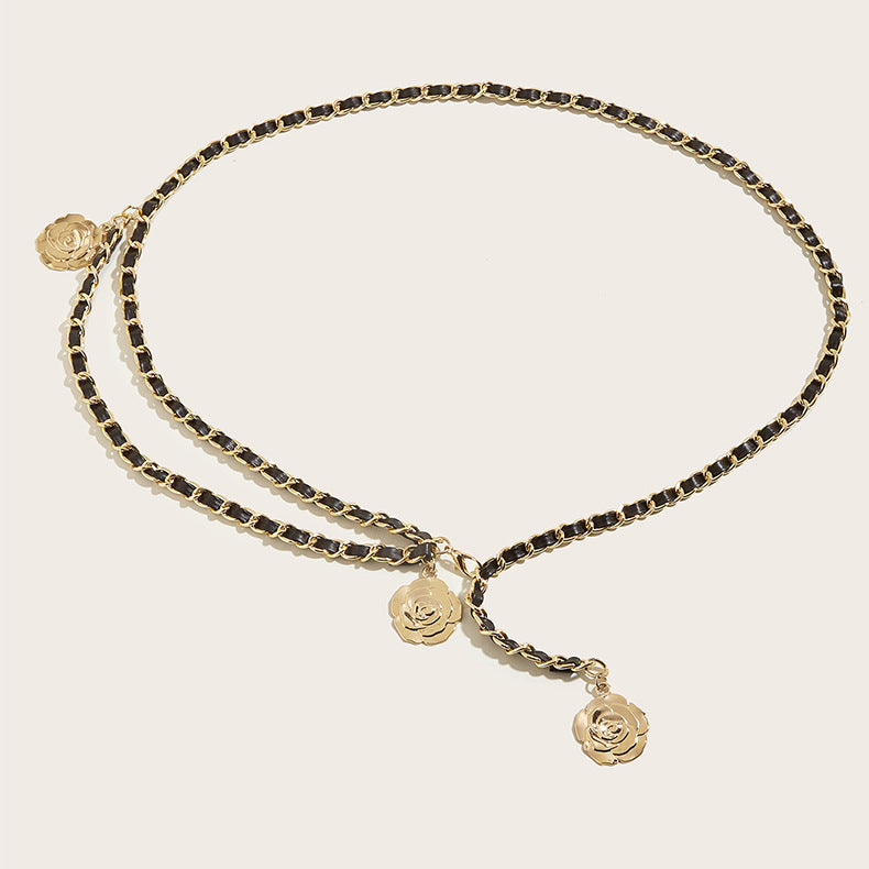 Women's Classic Waist Chain Belt for Dresses, Skirts, and Pants