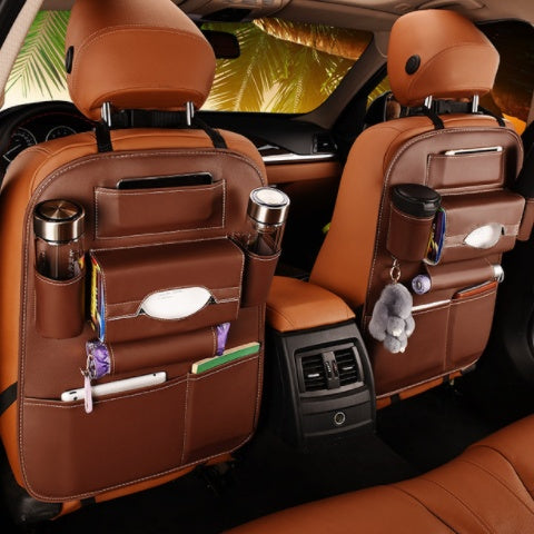 Leather Car Seat Side Organizer Box – Gap Filler Storage