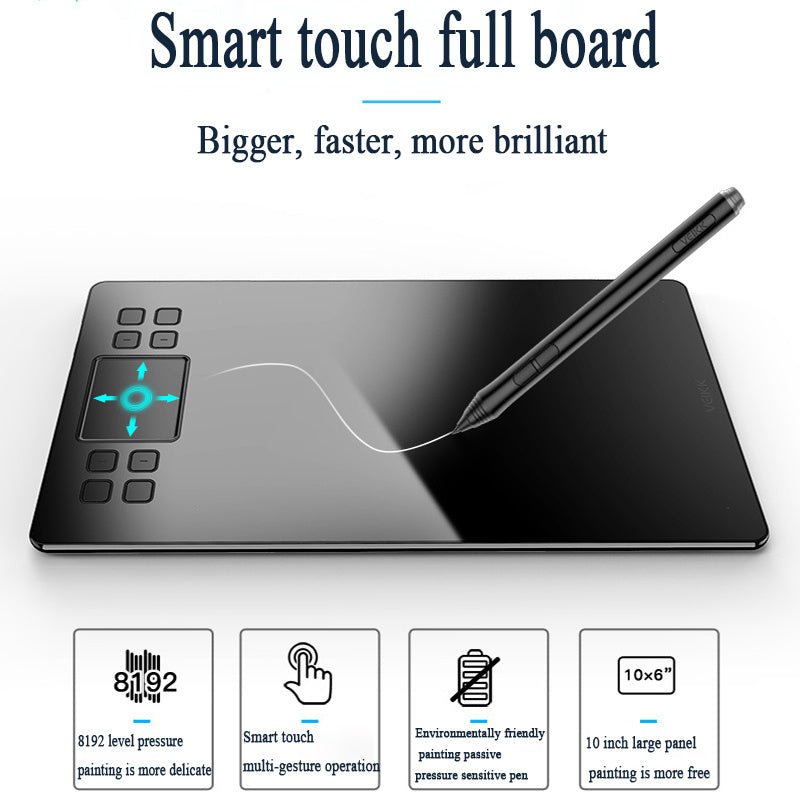 Digital Drawing Tablet (English Version) – Electronic Drawing Board with Stylus, One-Key Erase