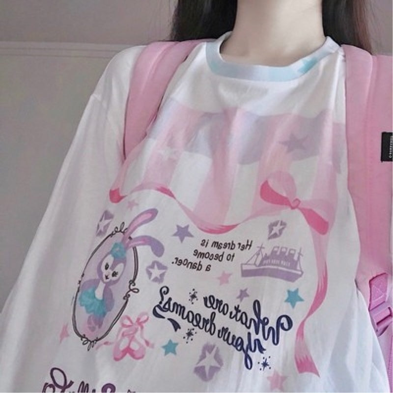 Women's Japanese Style Cotton Long Sleeve Tee