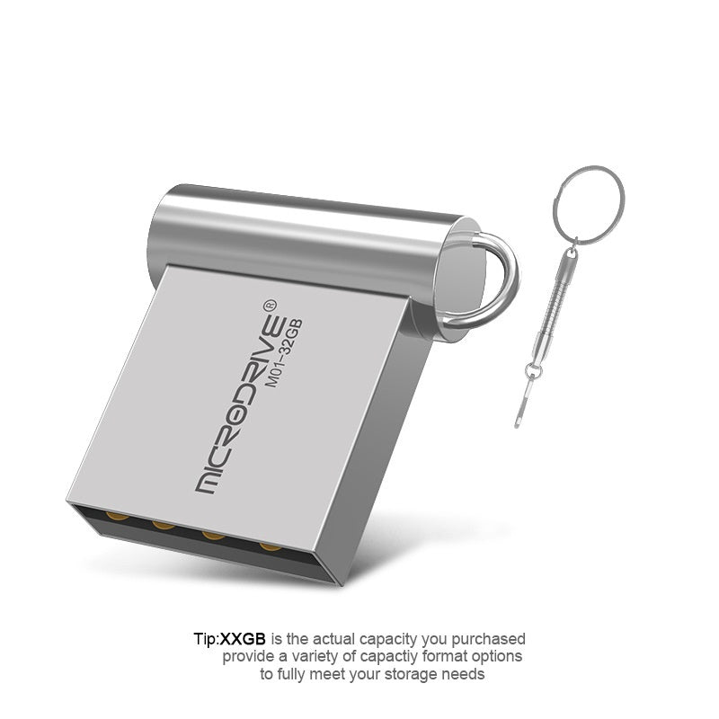 Mini Metal USB Flash Drive – High-Speed USB 3.2, Waterproof Keychain (128GB–1TB)