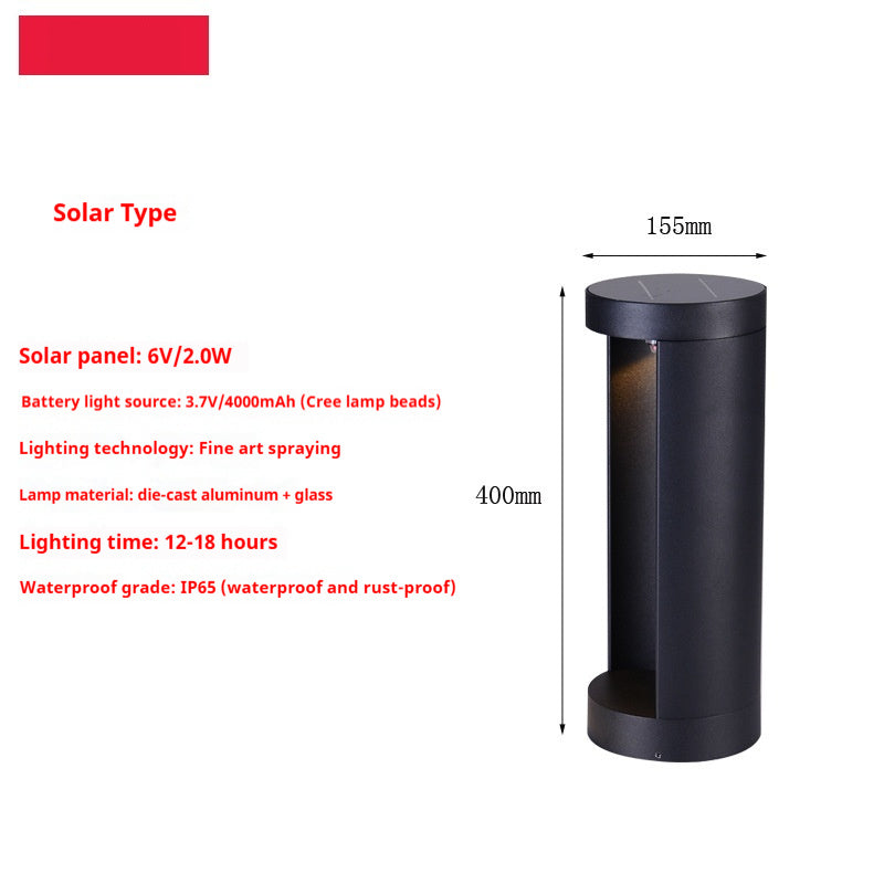 LED Solar Outdoor Waterproof Single-Sided Luminous Lawn Lamp – Park & Villa Courtyard Semicircle Lighting
