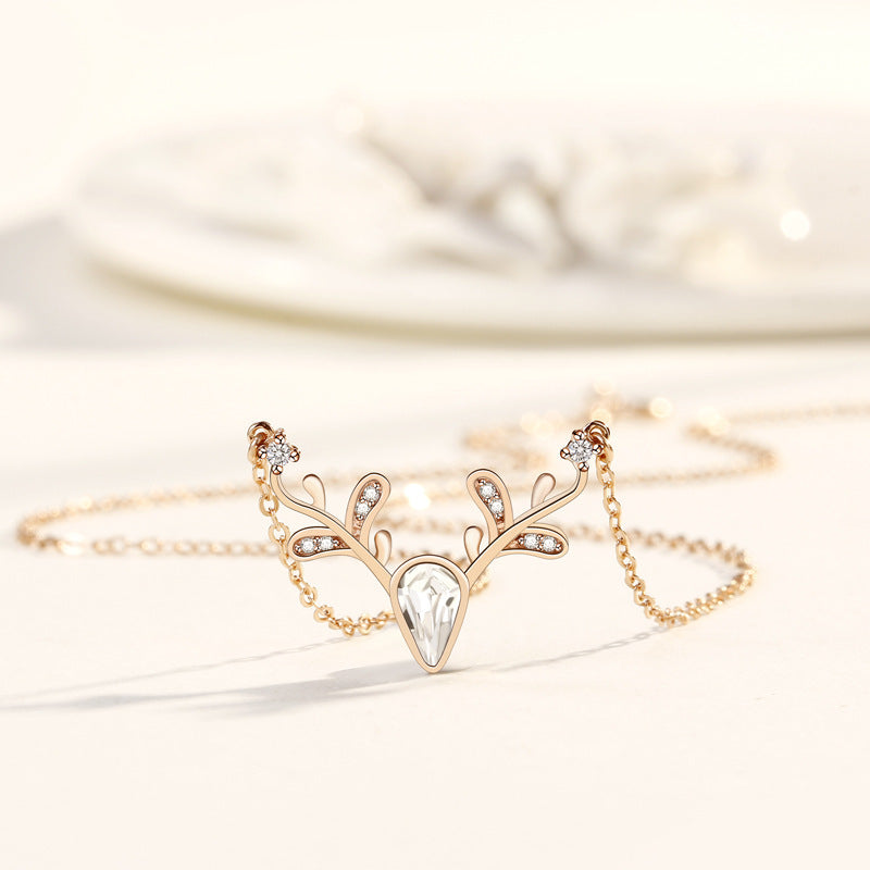 925 Sterling Silver Jewelry Yilu Has You Necklace Female Fashion Trend Pendant Light Luxury Niche Design Sense Ins Clavicle Chain