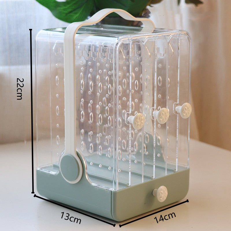 Multilayer Rotatable Plastic Jewelry Storage Box