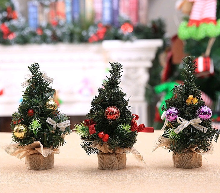 20cm Mini Christmas Tree Ornaments Desktop Holiday Decoration