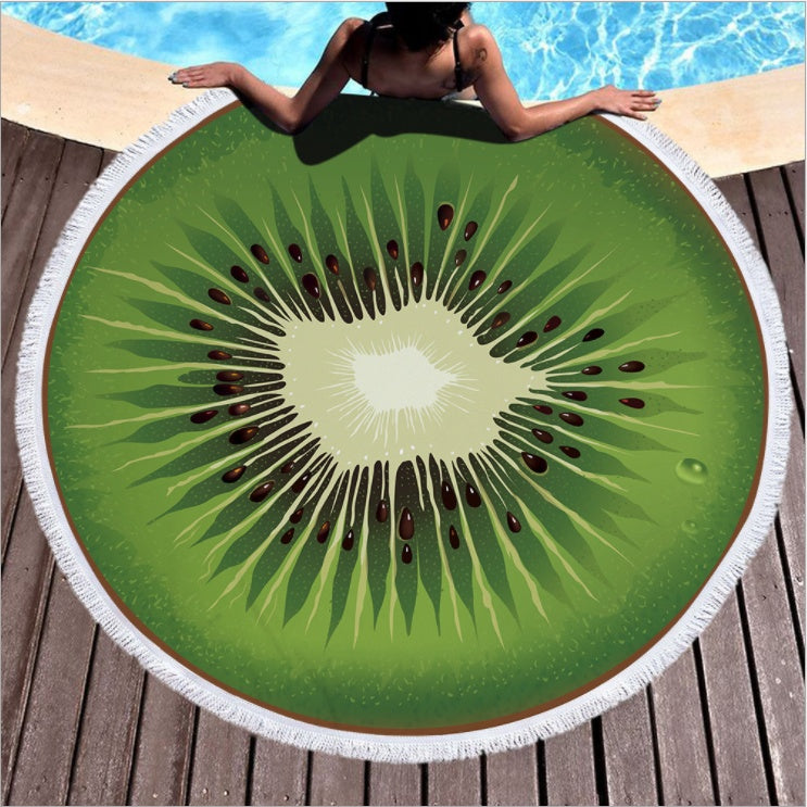 Fruit round beach mat