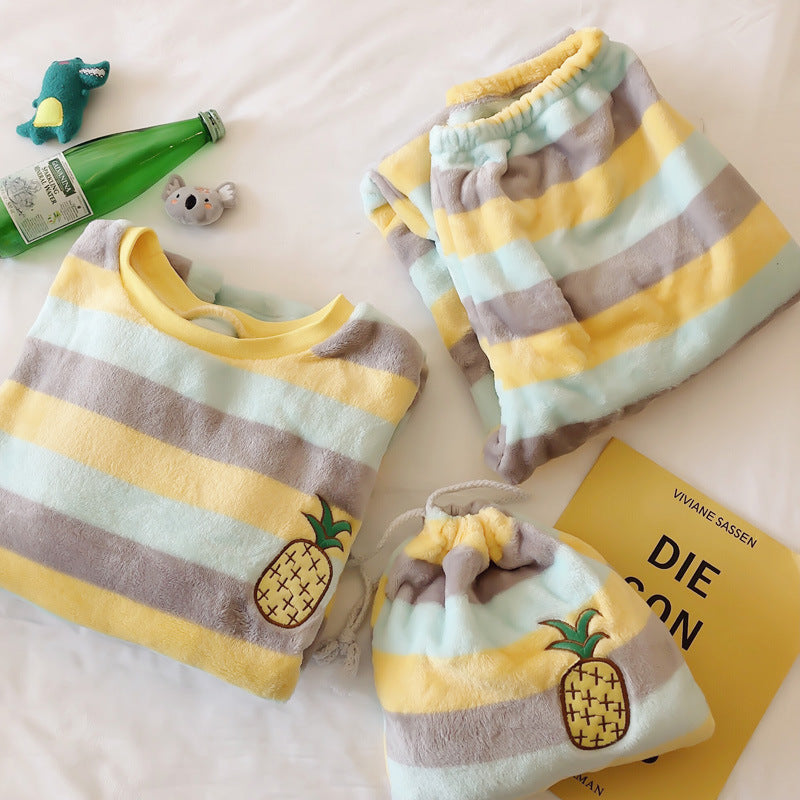 Women's Cartoon Suit Style Thick Fleece Loungewear Relaxed