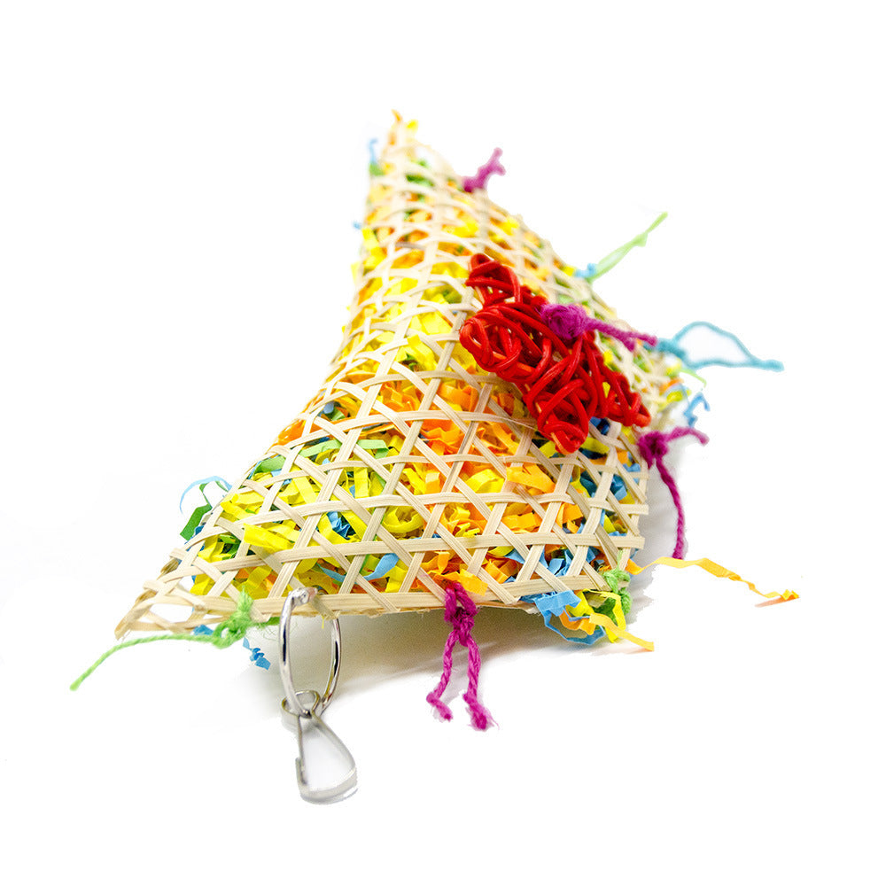 Bird Brushed Straw Chew Toy for Parrots and Small Birds
