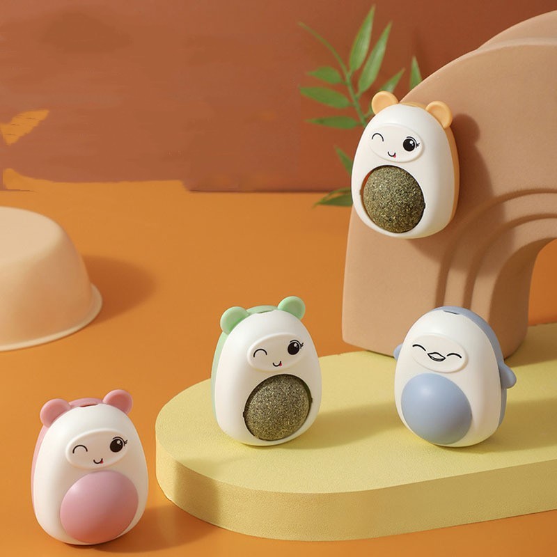 Mint Ball Cartoon Cute Wind Cat Licking Music Spinning Ball