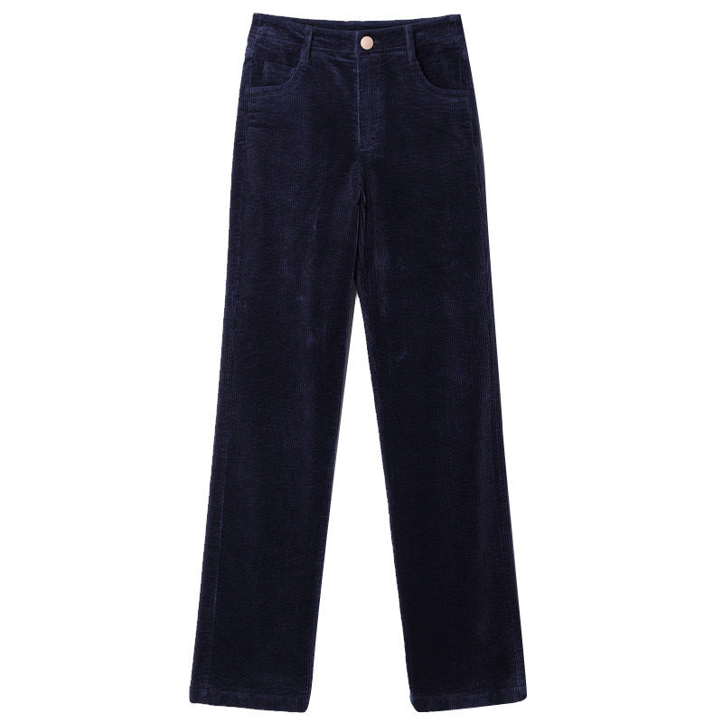 High Waist Straight Corduroy Women's Pants – Loose Lamp Wick Style