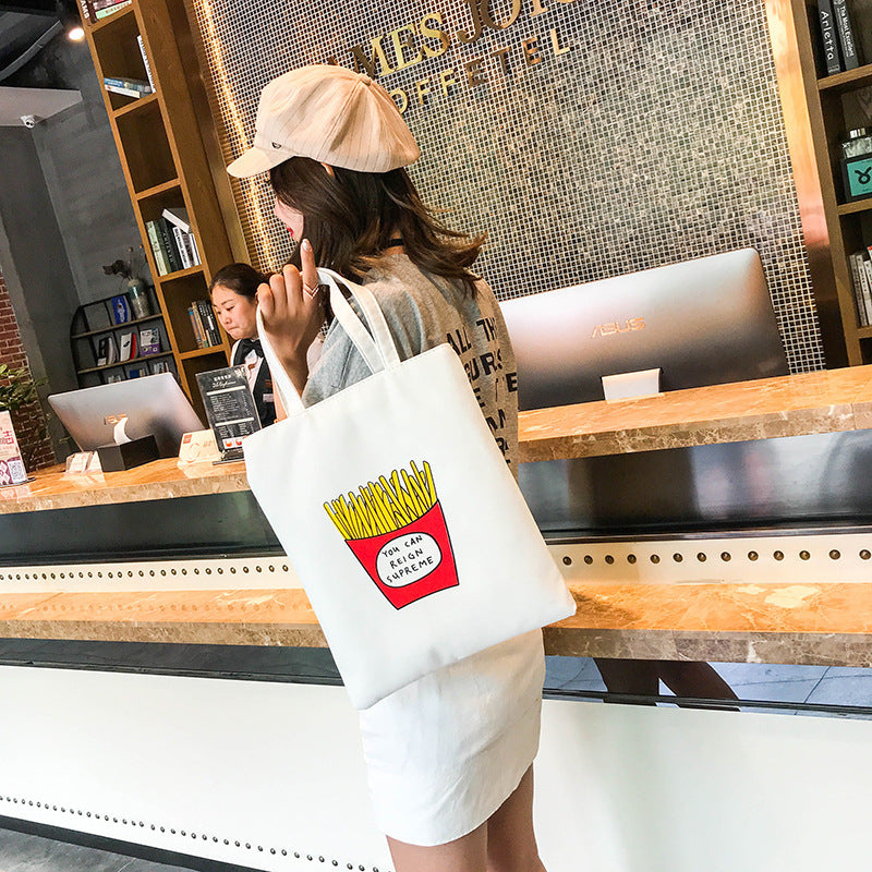 New Fashion Student Canvas Shopping Bag – Stylish, Durable & Spacious
