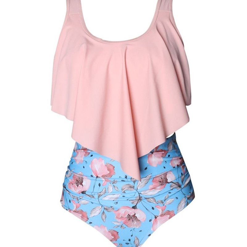 Women’s Color Block Bikini Set – Padded Nylon Swimwear