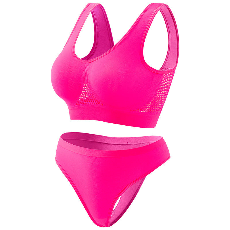 Women’s Seamless Push-Up Sports Bra and Briefs 2-Piece Set