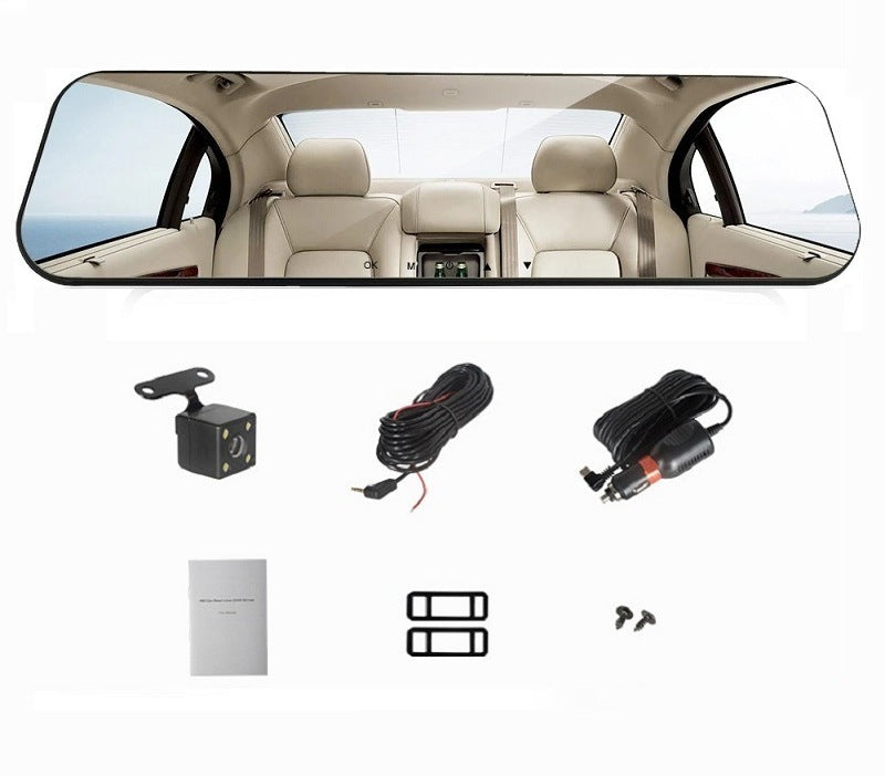 White Glass Mirror Dash Cam – New HD Driving Recorder