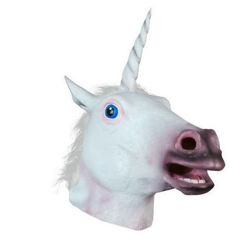 Realistic Latex Unicorn Party Headgear Mask