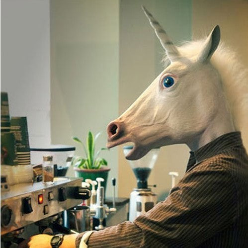 Realistic Latex Unicorn Party Headgear Mask