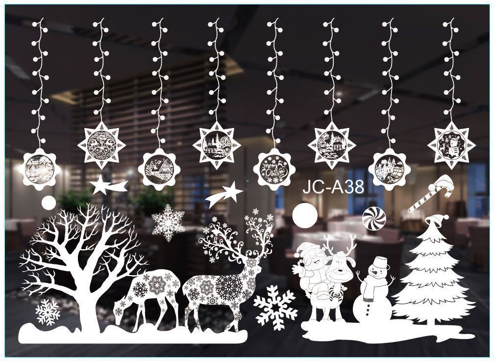 Christmas Store Window Decoration Stickers