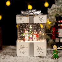 White Gift Box Snowman