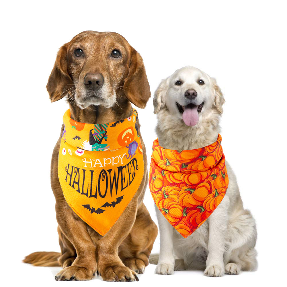 Halloween Pet Bandana – Festive Saliva Towel for Dogs and Cats