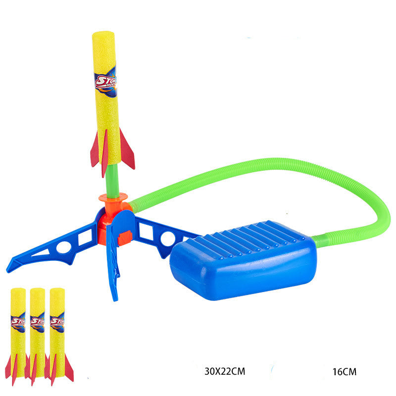Street Stall Hot Product Outdoor EVA Foam Cotton Foot Rocket Launcher Toy Child Interaction Safety Sports Toys