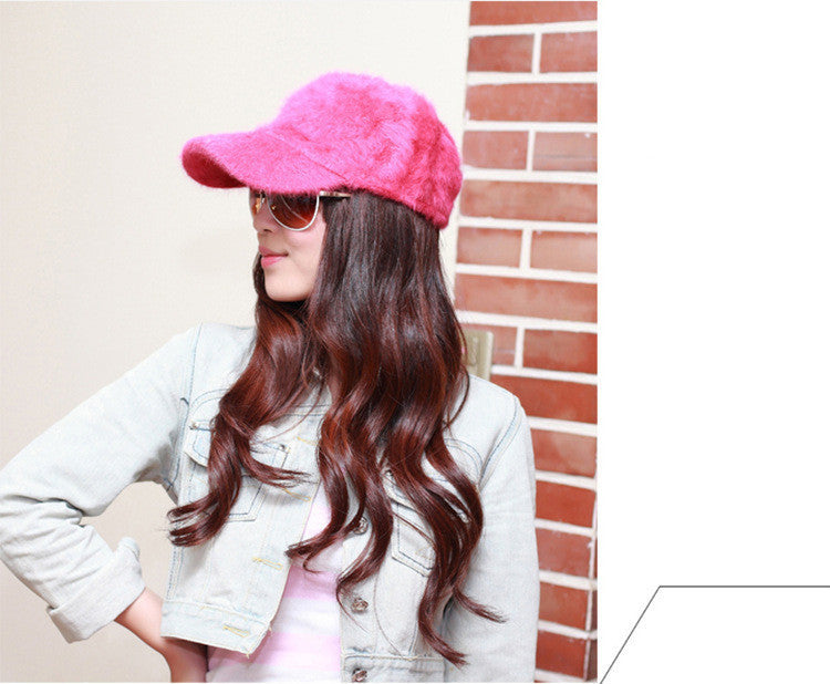 Shangtu Rabbit Fur Warm Knit Cap