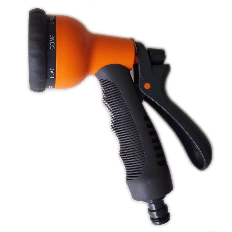 8-Pattern Multifunctional Garden Water Gun Hose Nozzle – High-Pressure Adjustable Sprayer for Car Washing and Yard Watering