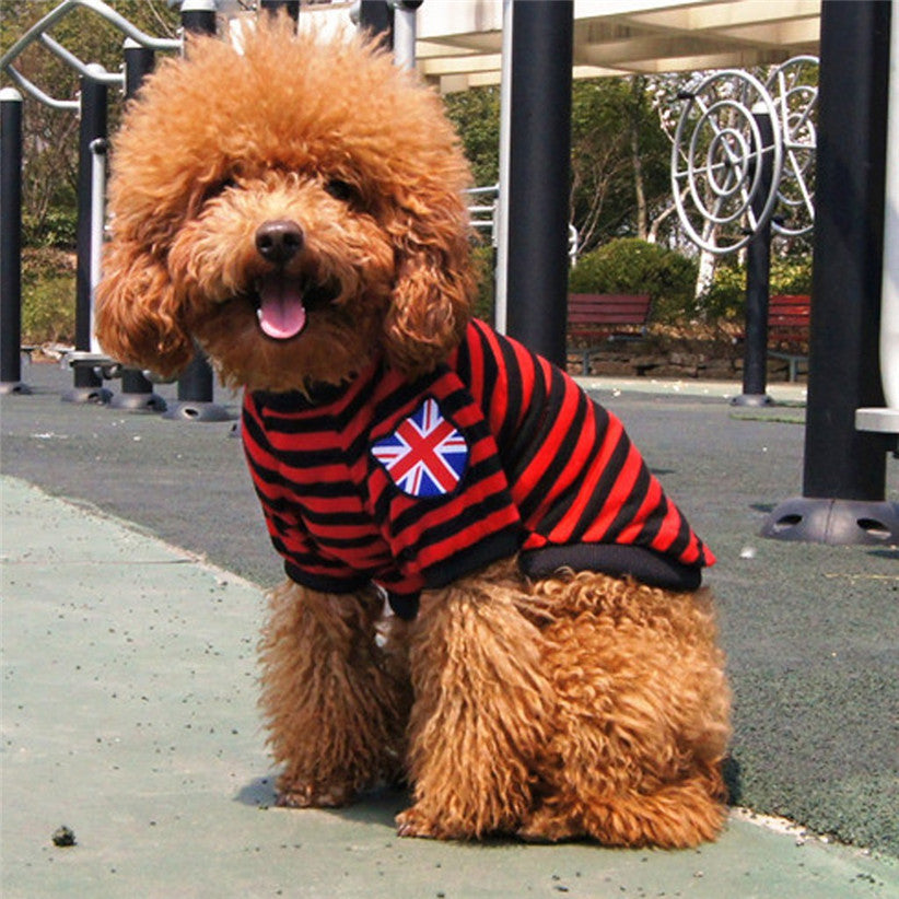 Comfy Striped Round Neck Pet Shirt