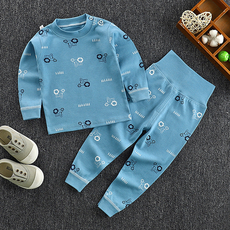 Children's High Waist Belly Protective Pants Set