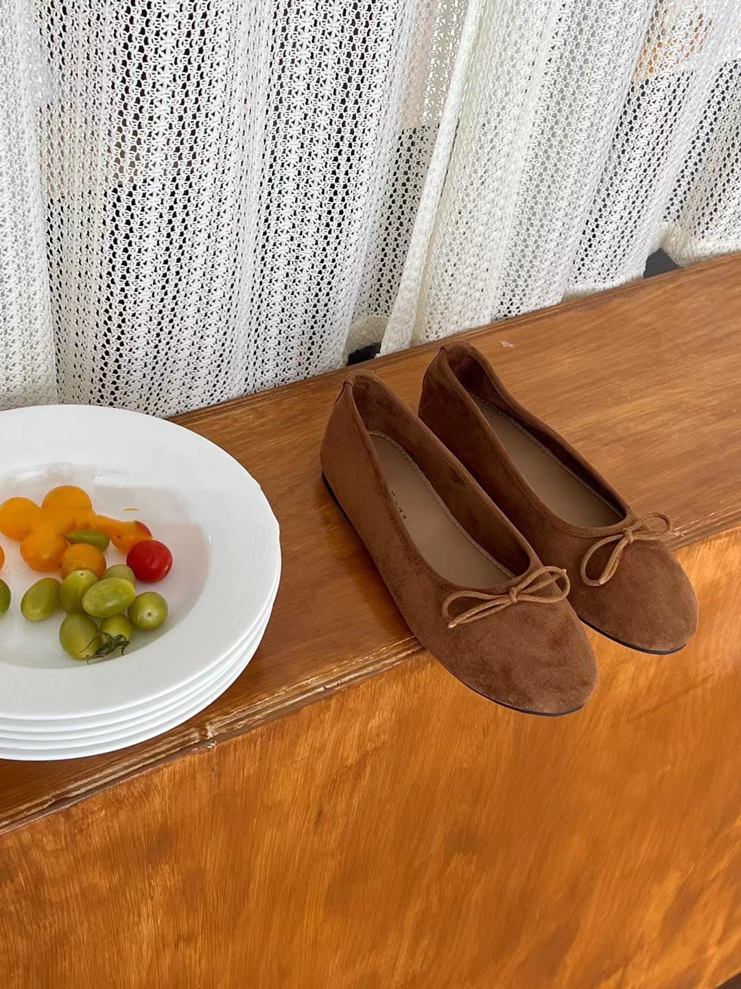 Low-cut Ballet Shoes Bow Flat Shoes