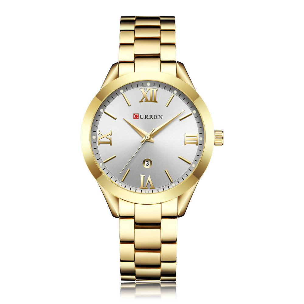 Elegant Rose Gold CURREN 9007 Women’s Quartz Watch with Stainless Steel Bracelet