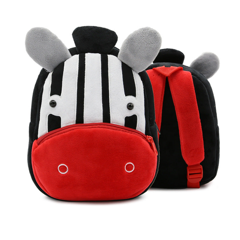 Cute Plush Kindergarten Backpacks – Cartoon Animal School Bags for Children