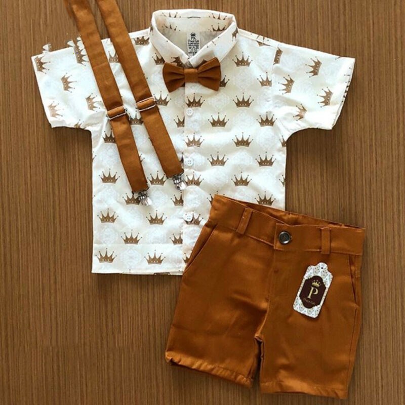 Boys Summer T Shirt and Shorts Set Regular Fit Cotton Blend