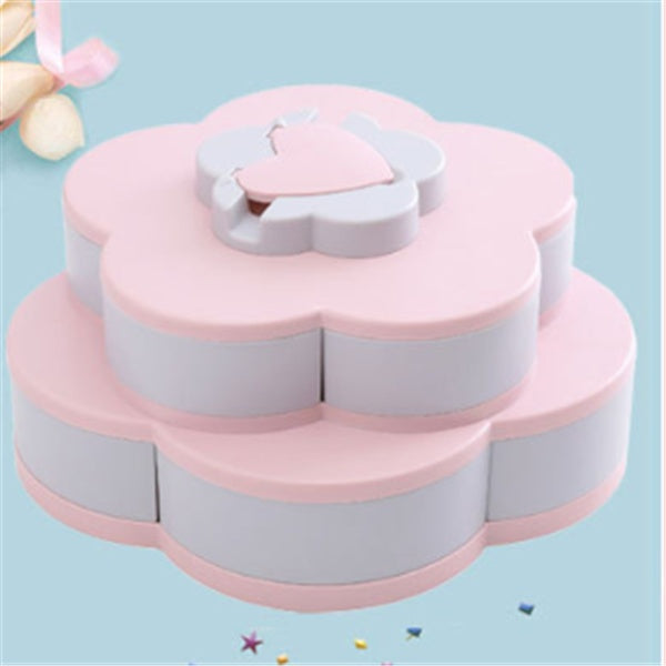 Rotating Plastic Storage Box Seed Nut Candy Dried Fruit Box