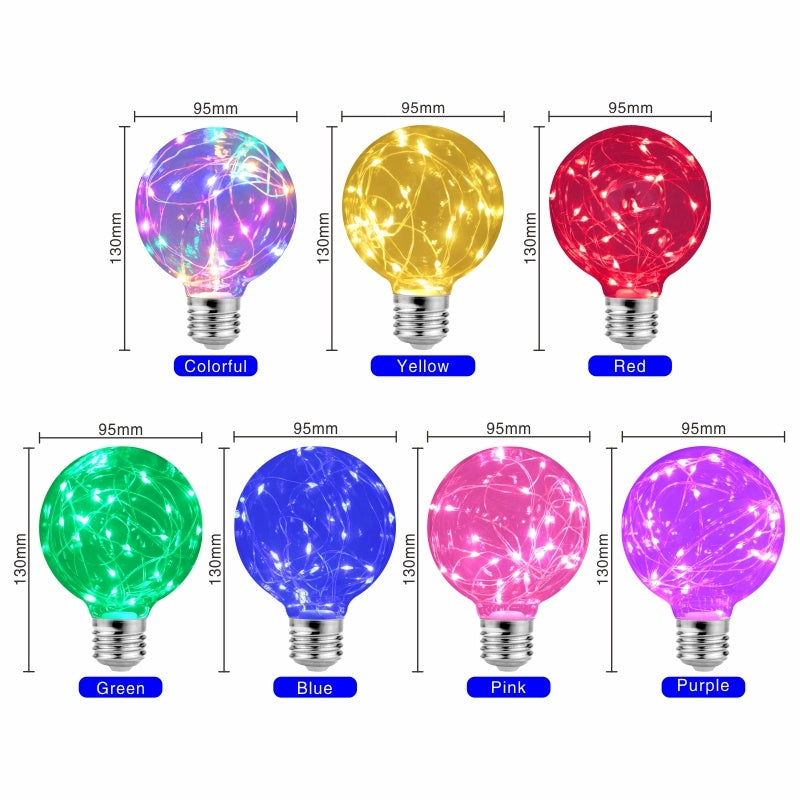 LED Glass Copper Wire Bulb Light