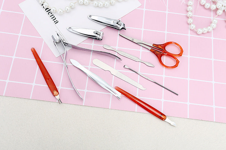 1Pc Manicure Set for Men & Women – 10-in-1 Nail Clippers, Earpick & Pedicure Grooming Kit