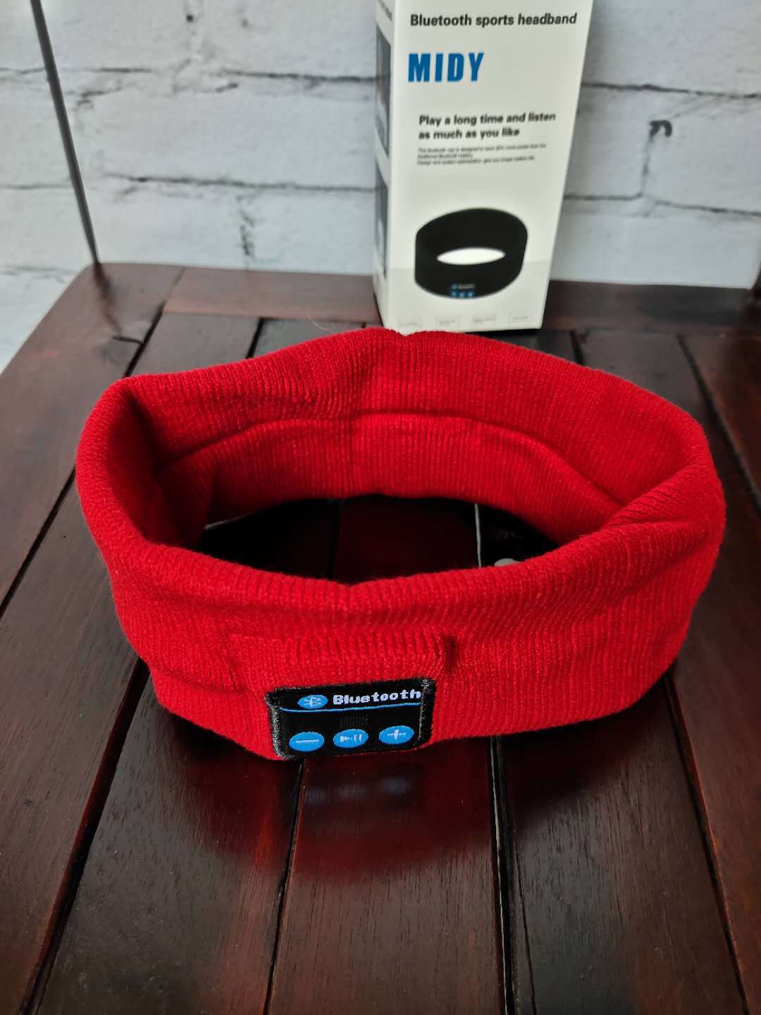 Bluetooth Headband Headphones – Sports Sweatband with Built-in Speakers & Mic
