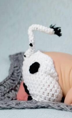 MooSnug™ Hand-Knitted Cow Suit – Wool & Cotton Hat + Pants Set