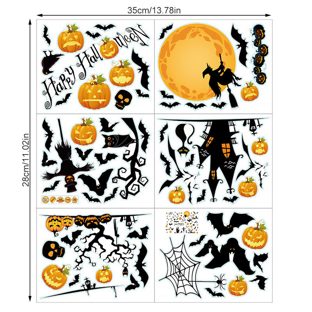 Halloween Bat Pumpkin Creative Decoration Stickers