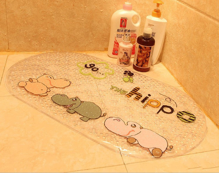 Cartoon PVC Bathroom Mat – Non-Slip Shower Floor Rug with Suction Cups