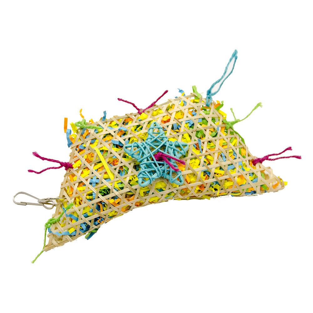 Bird Brushed Straw Chew Toy for Parrots and Small Birds